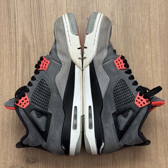 Jordan Air Jordan 4 Infrared Sz 10.5 Mid Top Sneaker Gray Black Red DH6927-061